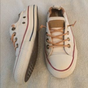 white converse brown laces